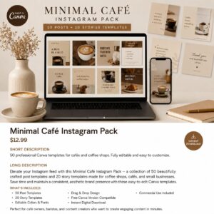 Minimal Café Instagram Pack